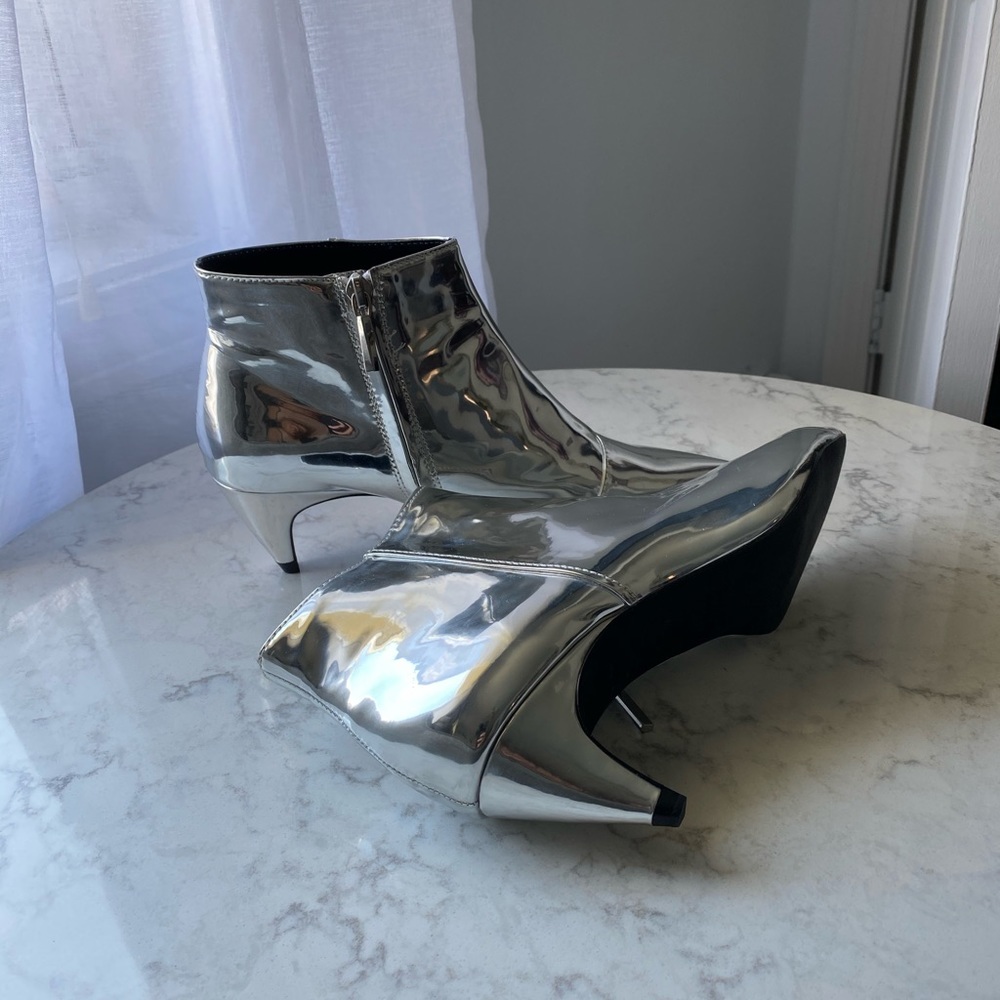Zara Silver Bootie NWOT
